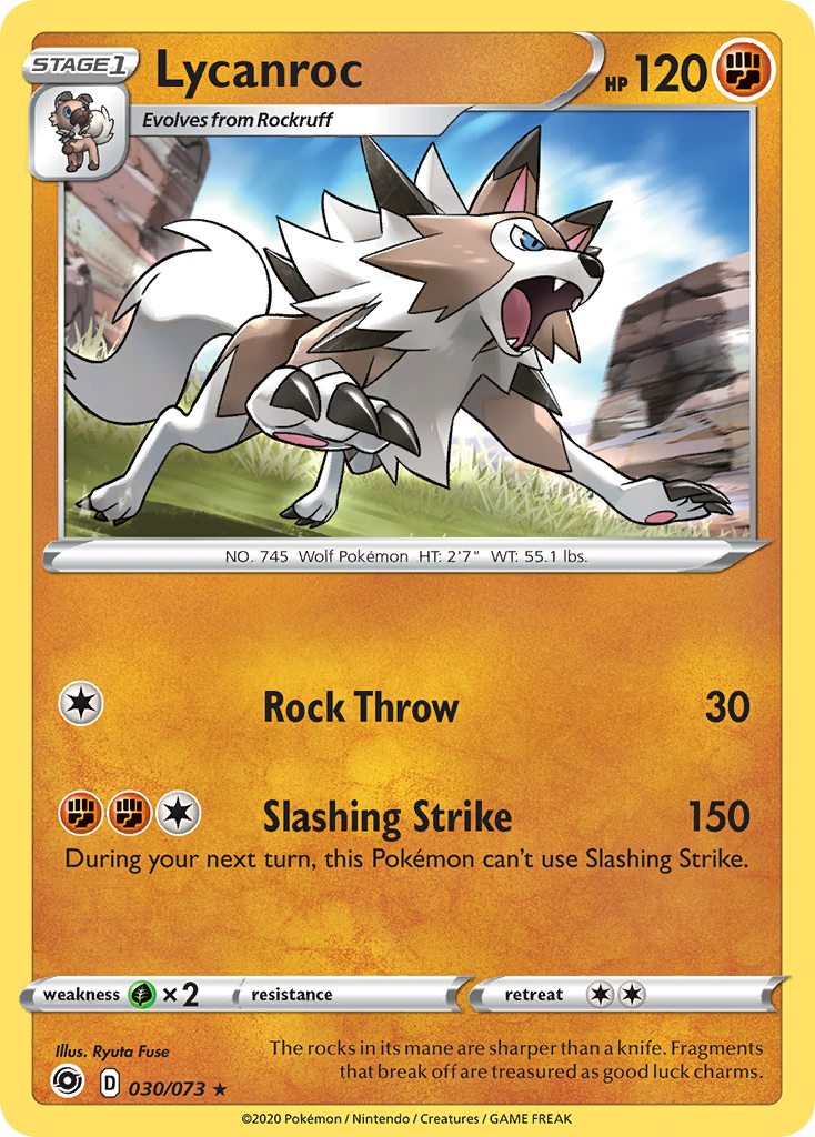 Champion’s Path Holo Lycanroc #30/73